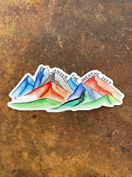 Wander Far Sticker