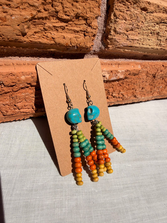 Beaded Skull Earrings